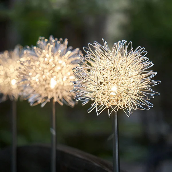 Solar Powered Dandelion Garden Lights – 2 Pc Multicolor LEDs - Image 4