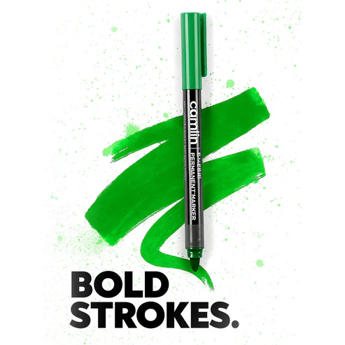 Fine Tip Permanent Marker Green – Precise & Durable Ink Pack of 10