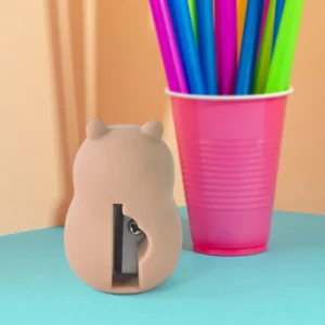 Cartoon Pencil Sharpener with Built-In Eraser – Fun & Practical