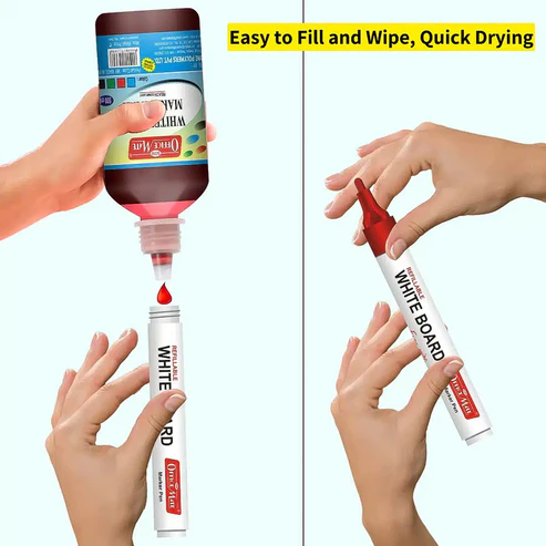 Red Whiteboard Marker Ink Refill – Vibrant 500 ml Bottle