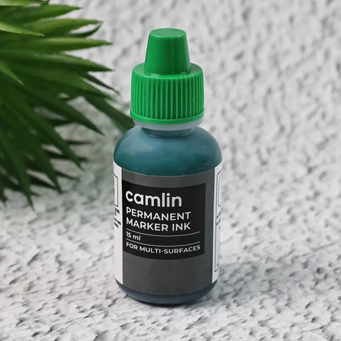 Permanent Marker Ink 15 ml – Vibrant Green Refill for Multi-Surfaces