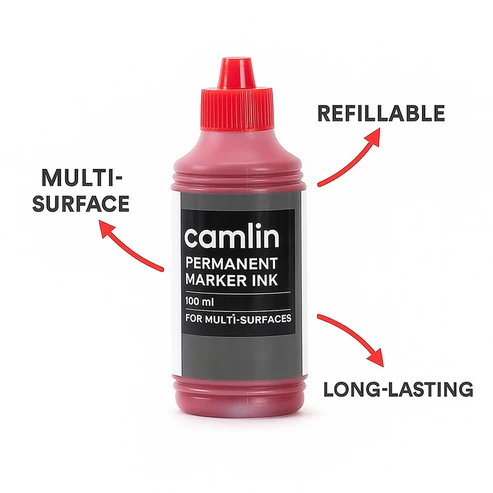 Red Permanent Marker Ink Refill – Vivid & Long-Lasting 100ml