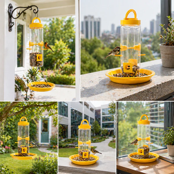 Hanging Bird Feeder – Multi-Port Design for Garden & Balcony - Image 2