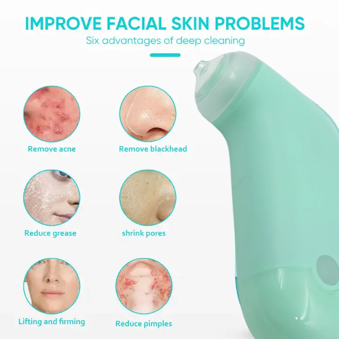 Achieve a visibly clearer and smoother complexion with the Vacuum Blackhead Remover from GlowForm.