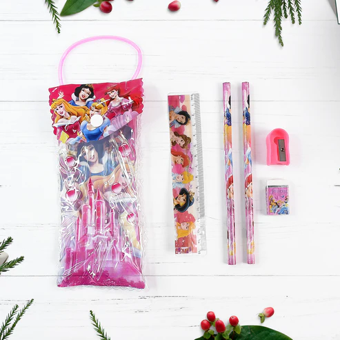 Cartoon Wooden Pencil Set – 5-in-1 Kids Stationery - Image 4