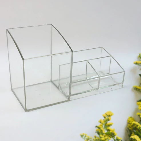 Acrylic Desk Organizer – Multi-Compartment Transparent Holder - Image 4