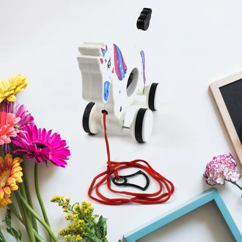 Unicorn Pull Along Toy – Encourages Toddler Walking & Motor Skills - Image 3