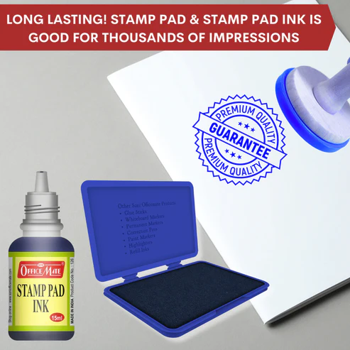 Stamp Pad Ink Blue – Quick-Drying, Fade-Resistant 15 ml Refill