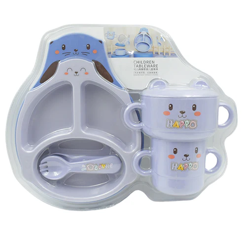 Bamboo Fibre Baby Feeding Set – 7 Pcs Dinnerware | Baby Ladle - Image 4