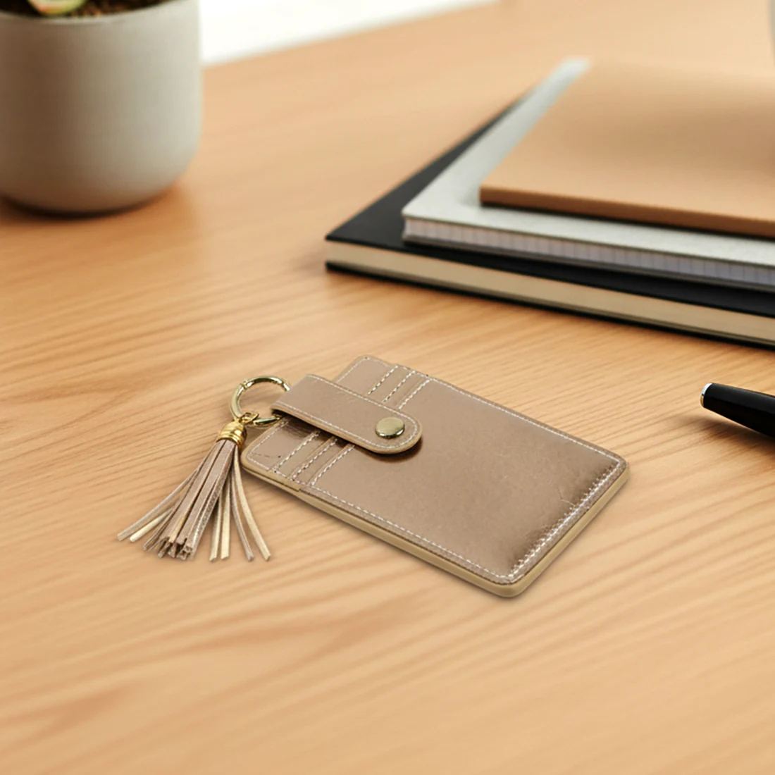 PU Leather Card Holder Wallet – Compact & Secure with ID Window