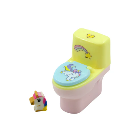 Toilet Pencil Sharpener – Fun Novelty with Eraser (2 Pc Set)