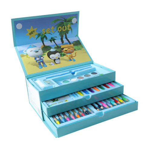 Kids Drawing Kit Box – Complete Cartoon Art Set with Colors - Image 4