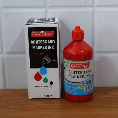 Red Whiteboard Marker Ink Refill – Vibrant 500 ml Bottle