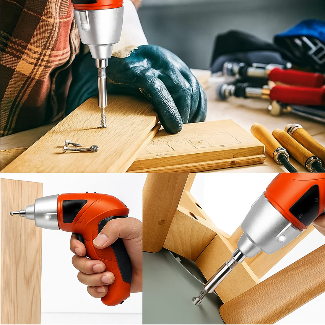 Discover the convenience of the Electric Screwdriver Set, your ultimate cordless power tool designed for easy and efficient home repairs and furniture assembly.