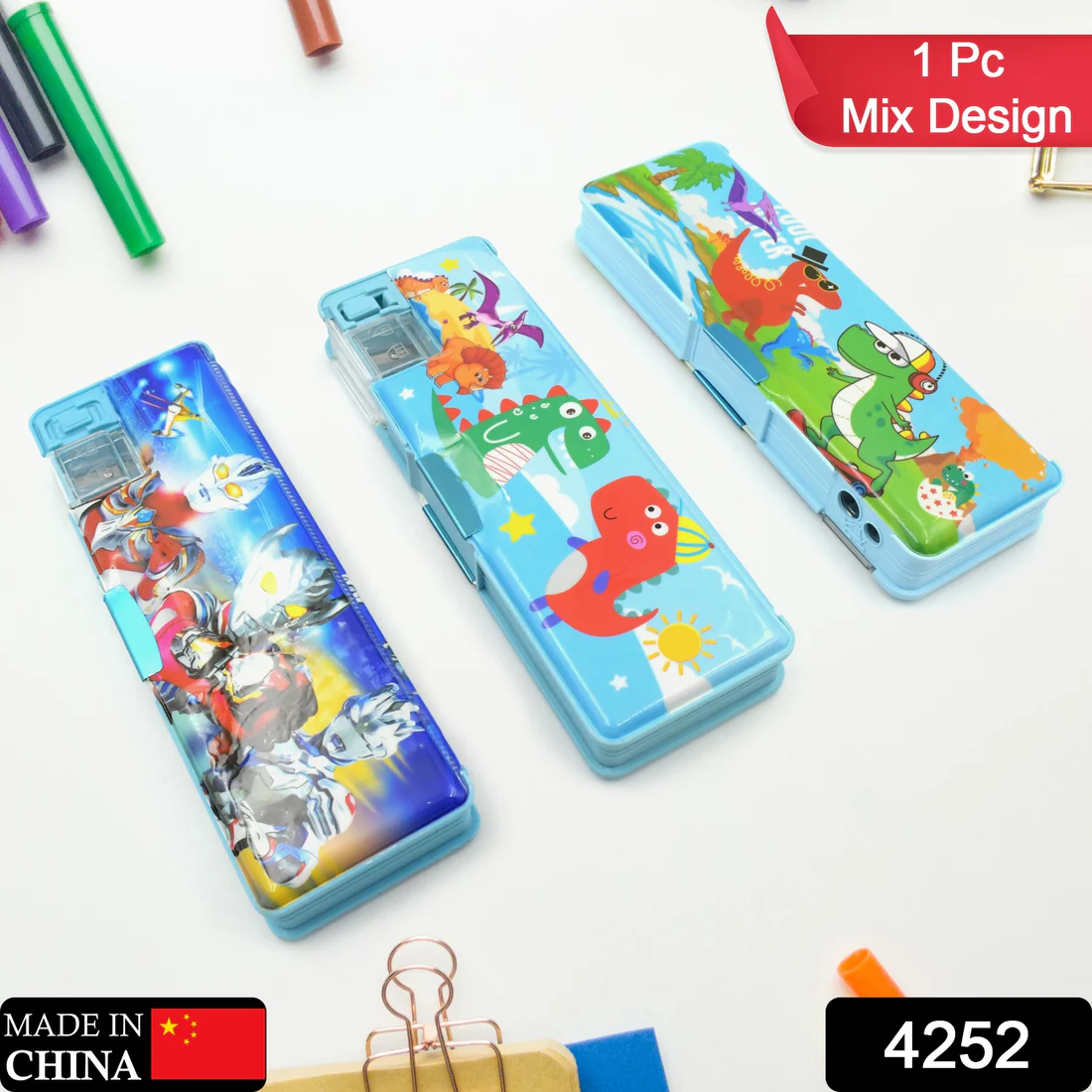 Kids Pencil Case – Dual Compartment Stationery Box