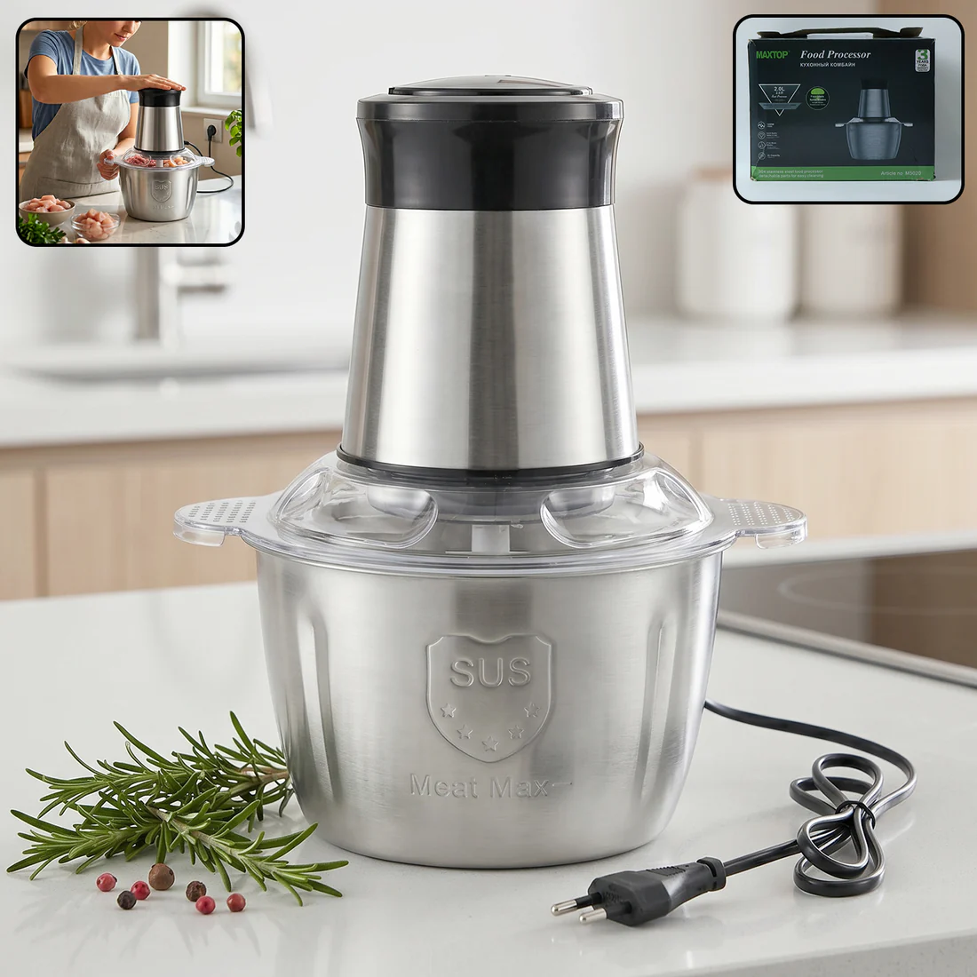 Electric Food Processor – 2 Litre Capacity for Easy Cooking