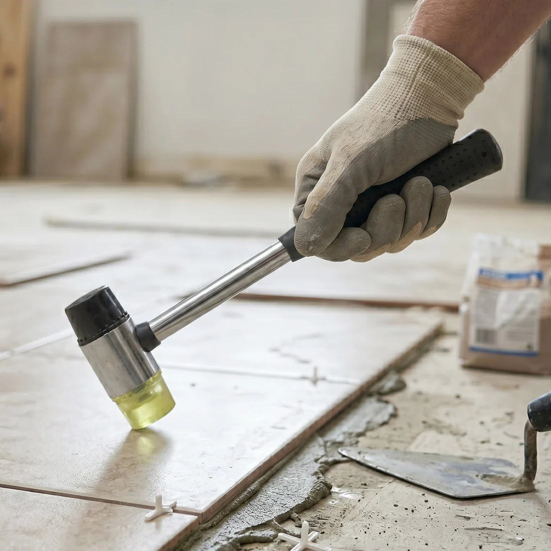 Double Head Rubber Mallet – Non-slip grip & durable steel handle - Image 3