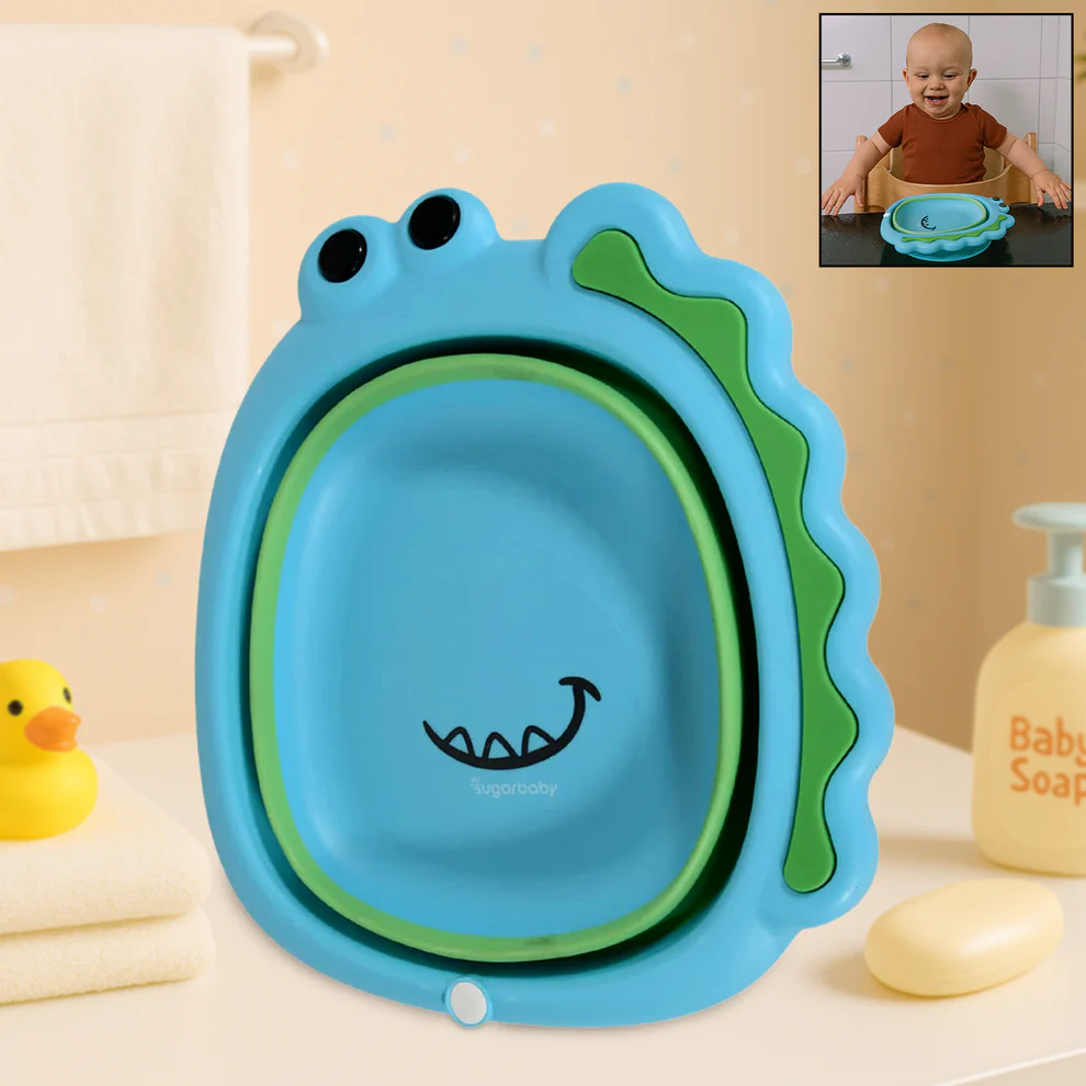 Foldable Baby Wash Basin – Space-Saving Frog Design | Bath Verse - Image 4
