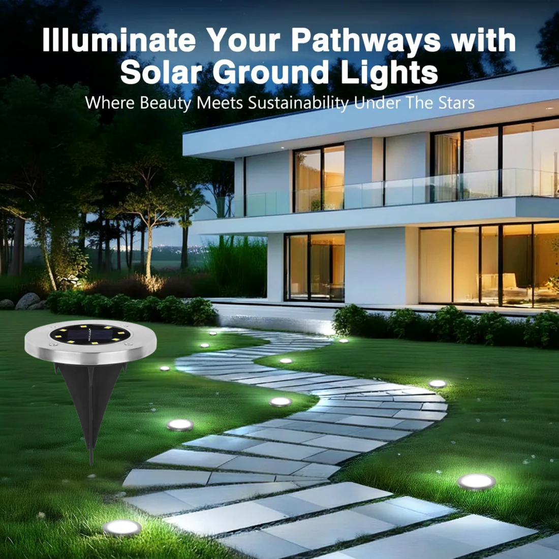 Solar Powered LED Garden Lights – Eco-Friendly Outdoor Pathway Lighting - Image 3