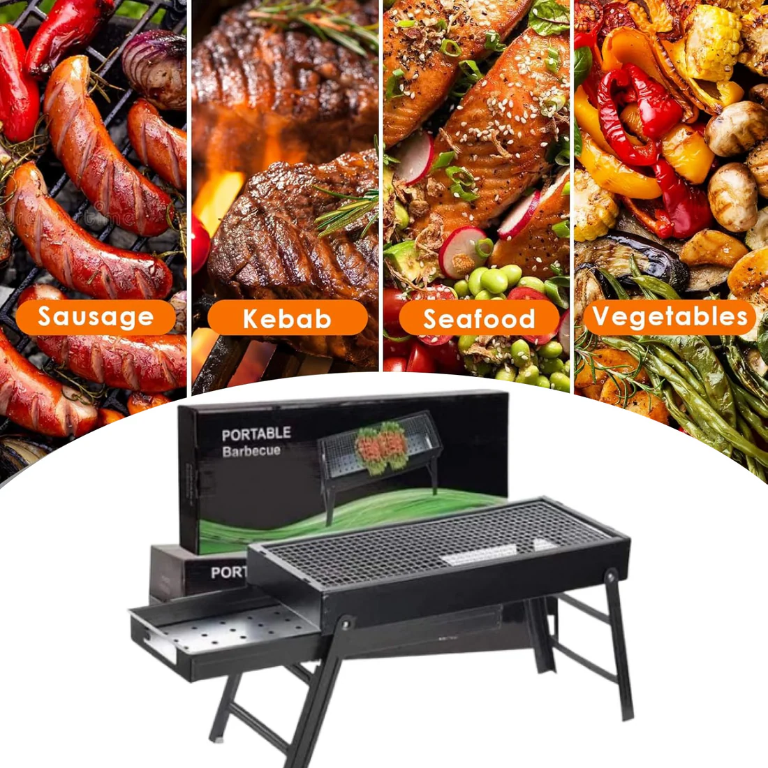 Portable Charcoal BBQ Grill – Folding Design for Outdoor & Home | FirePot - Image 2