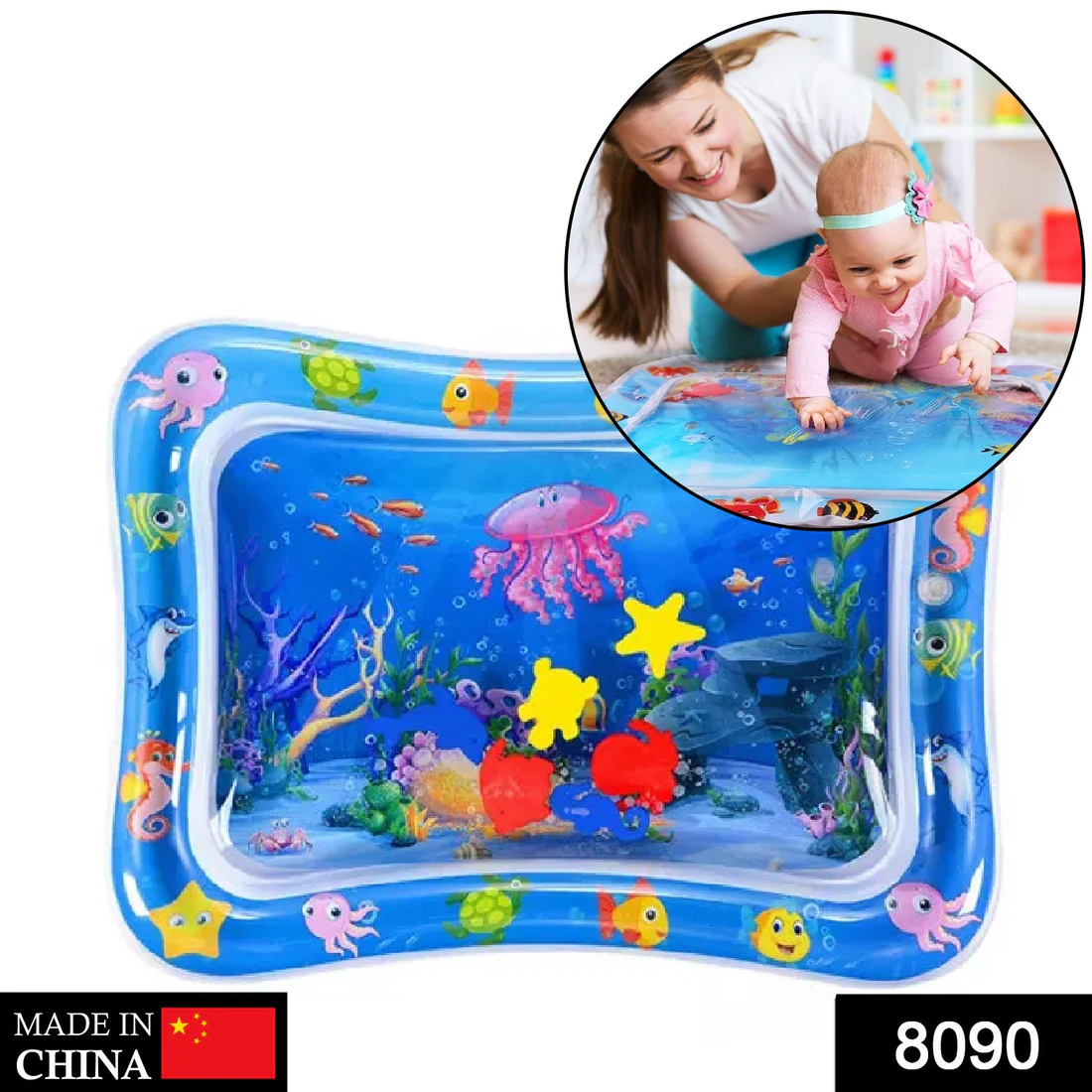 Baby Water Mat – Inflatable Tummy Time Play Mat | Little Learners - Image 2