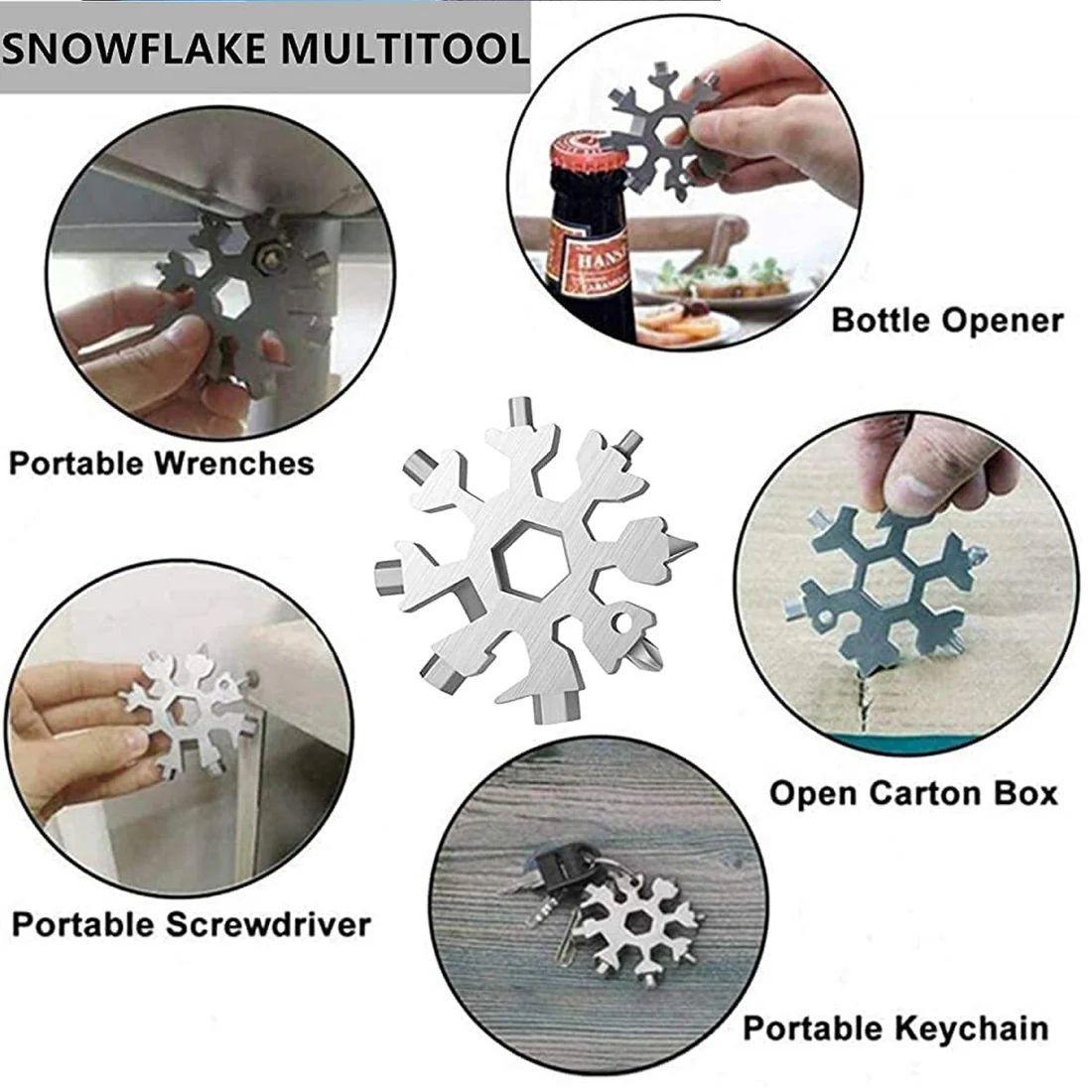 Unleash unparalleled versatility with the BoltForce Snowflake Multi-Tool, your ultimate companion for everyday tasks and unexpected challenges.