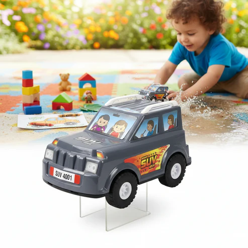 SUV Toy Car for Kids – Realistic Design & Movable Wheels - Image 4