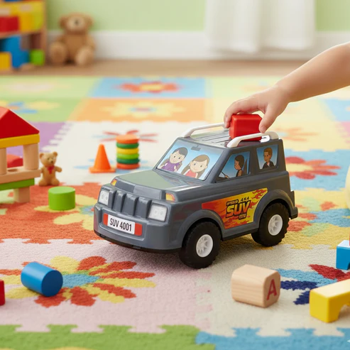 SUV Toy Car for Kids – Realistic Design & Movable Wheels - Image 2