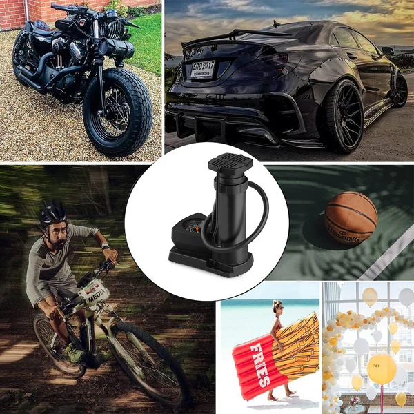 Mini Foot Pump – Portable Tire Inflator with Gauge | Velvet Wheels - Image 2