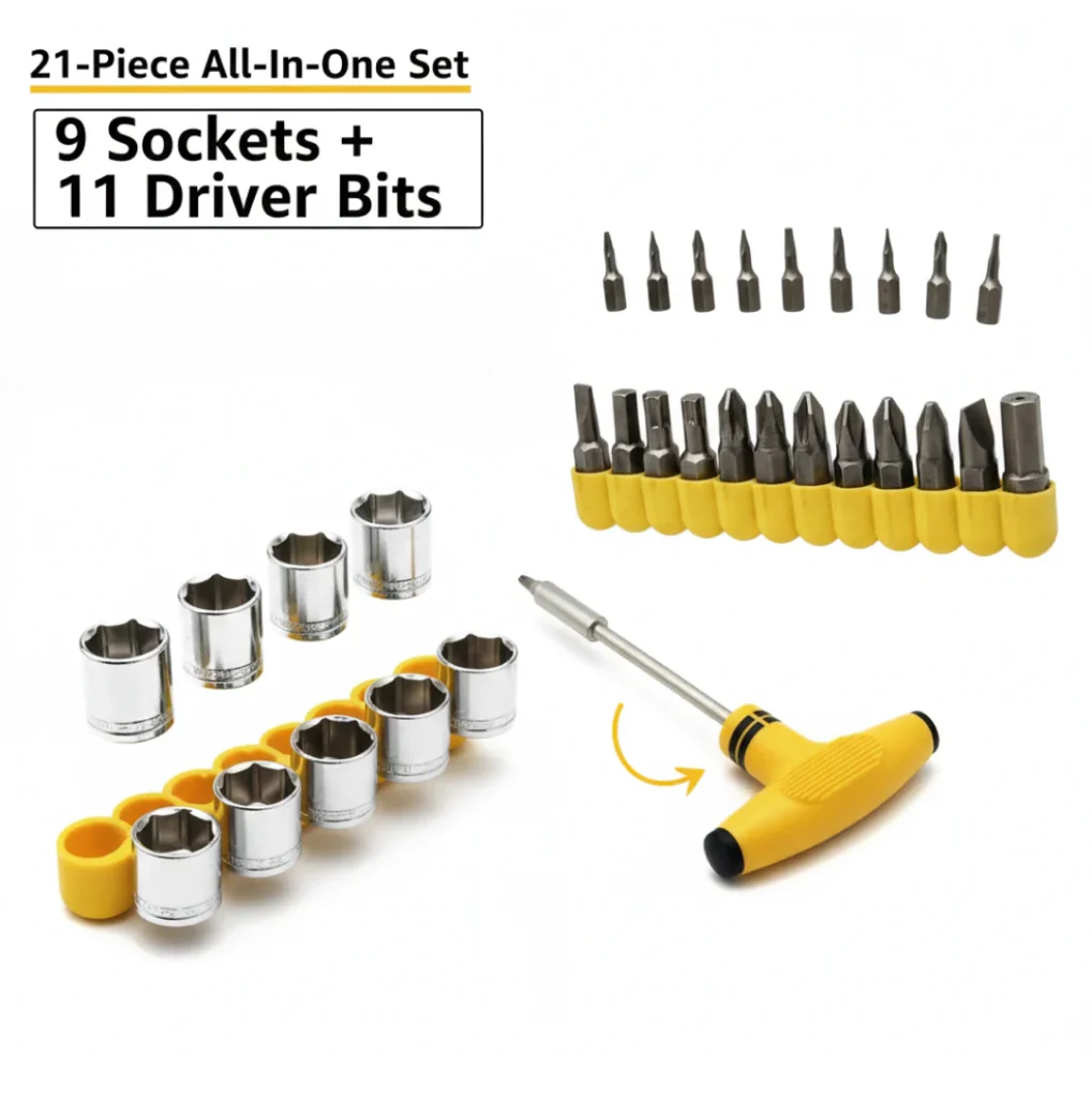 Ratchet Socket Set – 21-Piece