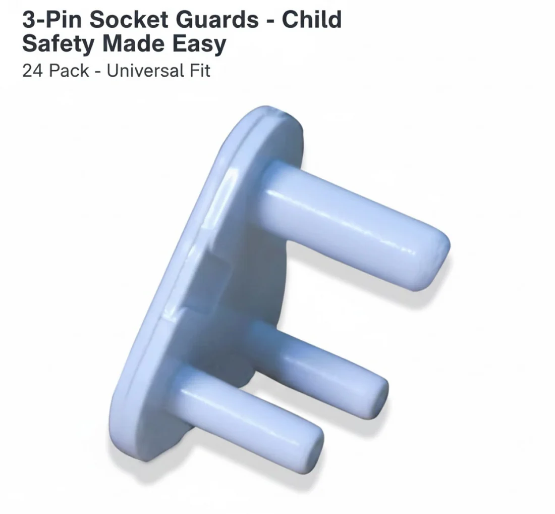 Baby Safety Socket Cover – Large 15Amp Outlet Protector | WipeTech - Image 3