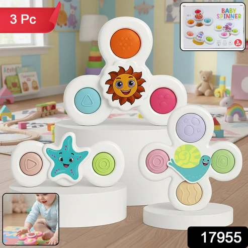 Baby Spinner Toy Set – Sensory Suction Toys for Motor Skills - Image 2