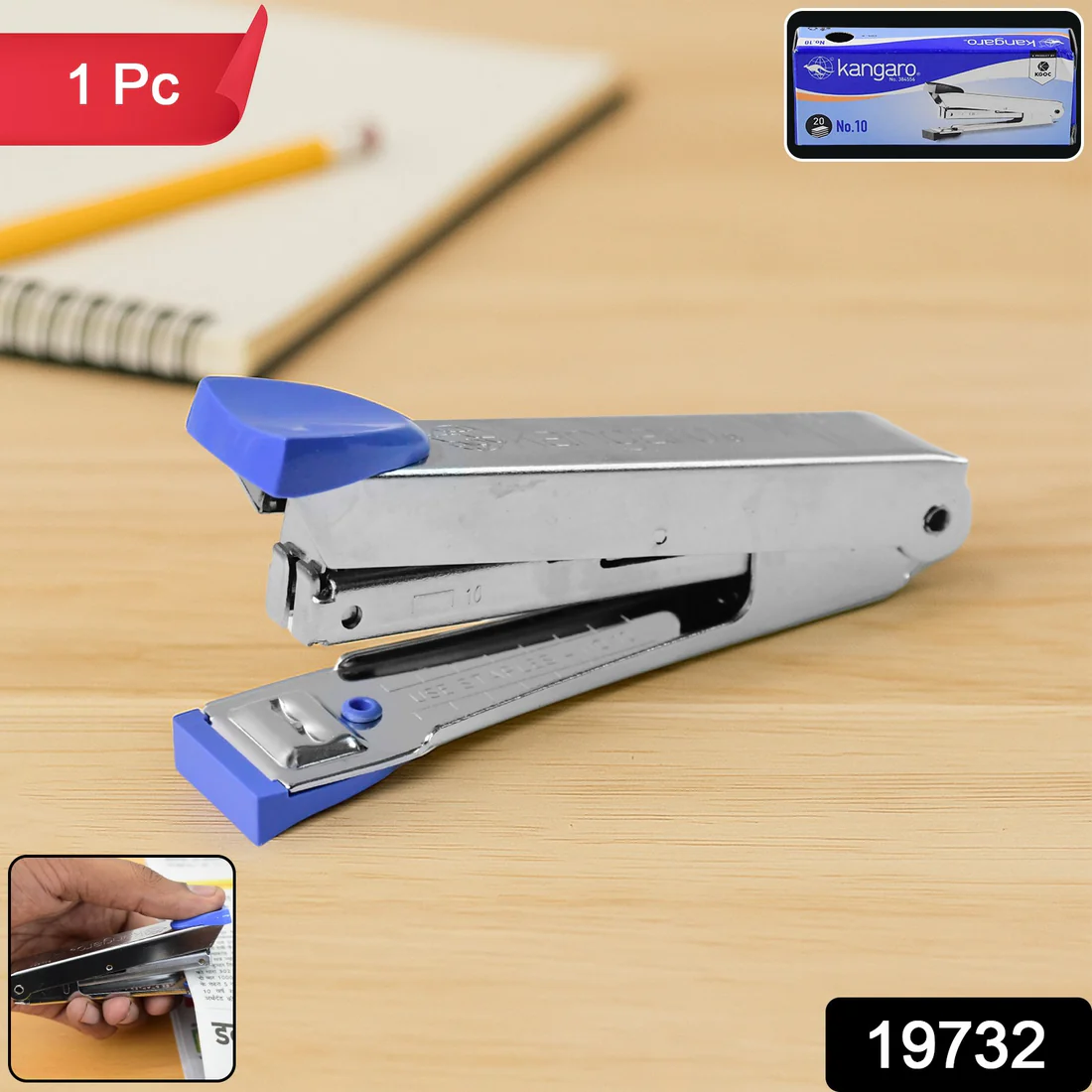 Metal Stapler No.10 – Compact, Durable Paper Binder for 20 Sheets
