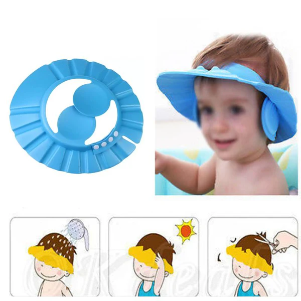 Baby Shower Cap – Adjustable & Soft for Tear-Free Bathing | Mini Bubbles - Image 4