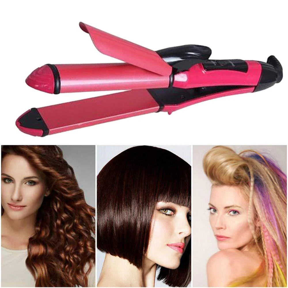 2-in-1 Hair Straightener & Curler – Ceramic Plates | Calm & Curl - Image 2