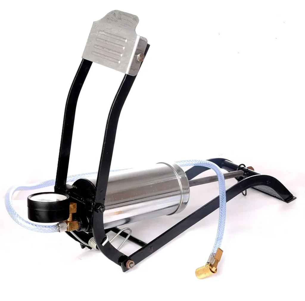Keep your vehicle tires perfectly inflated and ensure safer journeys with the Carivox Steel Foot Pump.