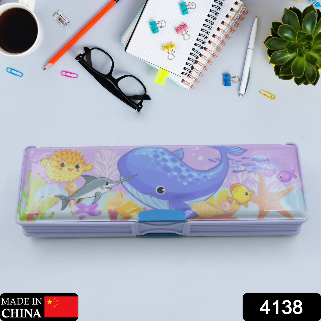 Cartoon Pencil Case – Double Deck Stationery Organizer