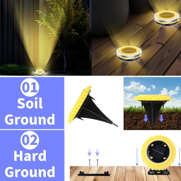Solar Ground Lights – Waterproof LED Pathway Illumination - Image 4