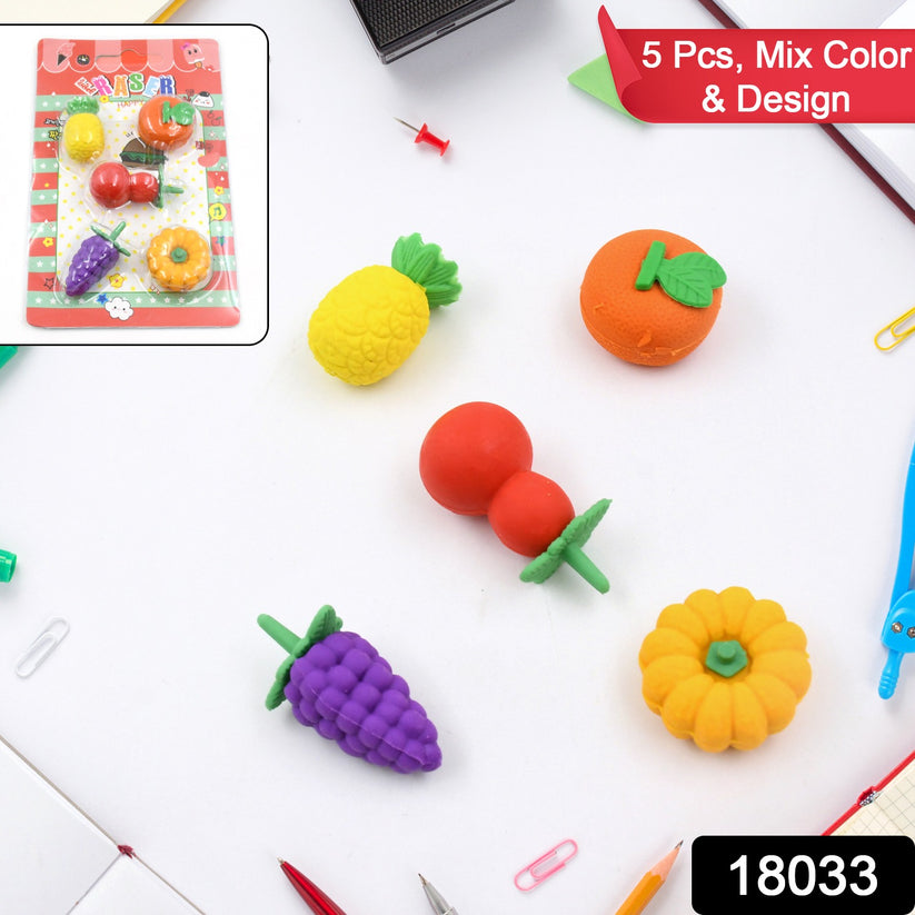 Fancy Erasers for Kids – 3D Mix Design Colorful Set - Image 2