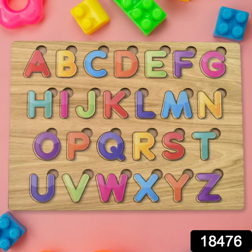 Wooden ABC Puzzle – Shapes Learning Board for Toddlers | Little Learners - Image 2
