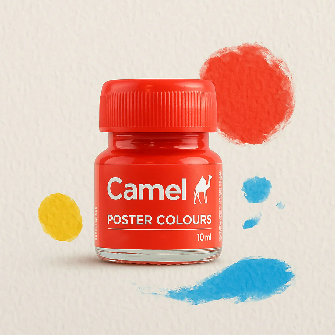 Camel Poster Colours – 12 Vibrant Shades in 10 ml Bottles