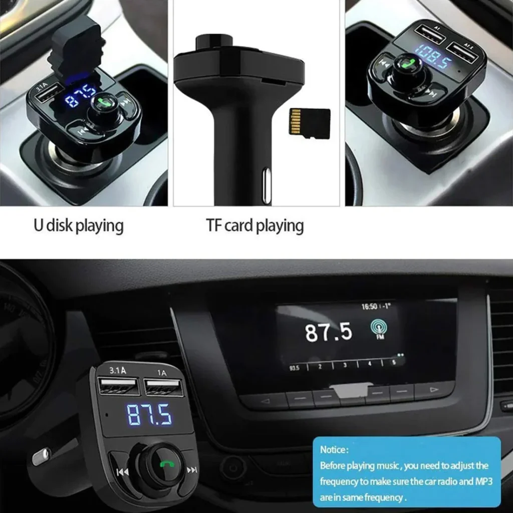 Stay powered and connected during your drives with the wireless car charger featuring dual USB ports and advanced connectivity.