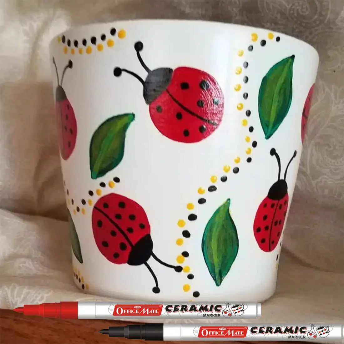 Ceramic Marker Set – Fine Tip, Permanent Vibrant Colors