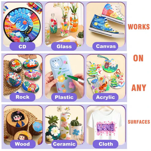 Ceramic Marker Set – Fine Tip, Permanent Vibrant Colors