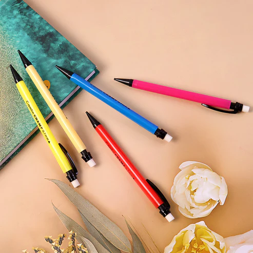 Mechanical Pencil 0.7mm – Smooth Writing with Eraser & Clip, 5 Pack