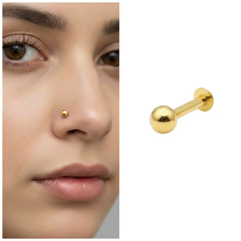 Gold Plated Back Nose Stud – Comfortable Traditional Laung Koka