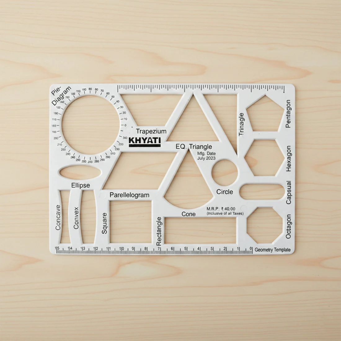Geometry Drawing Template – Accurate 16-Shape Stencil Set (10Pcs)