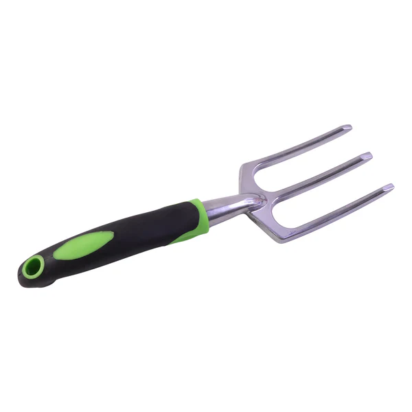 Garden Hand Fork 3 Tine Stainless Steel Digging Tool Ergonomic Handle (1 Pc) - Image 2