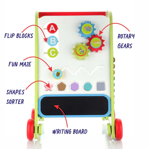 Wooden Baby Walker – Encourages First Steps & Motor Skills - Image 3