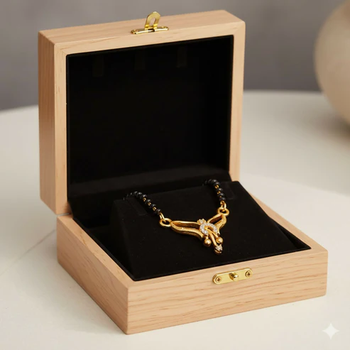 Mangalsutra Gold Plated Floral Pendant – Elegant Daily Wear - Image 4